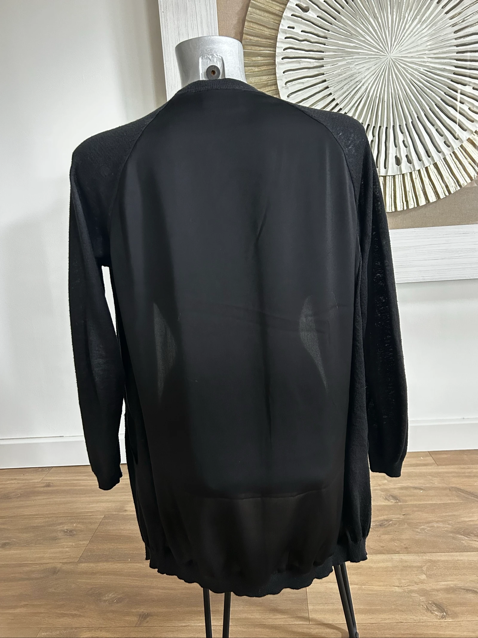 Maison Scotch – Long black linen vest – Size 1 (S) – photo 2